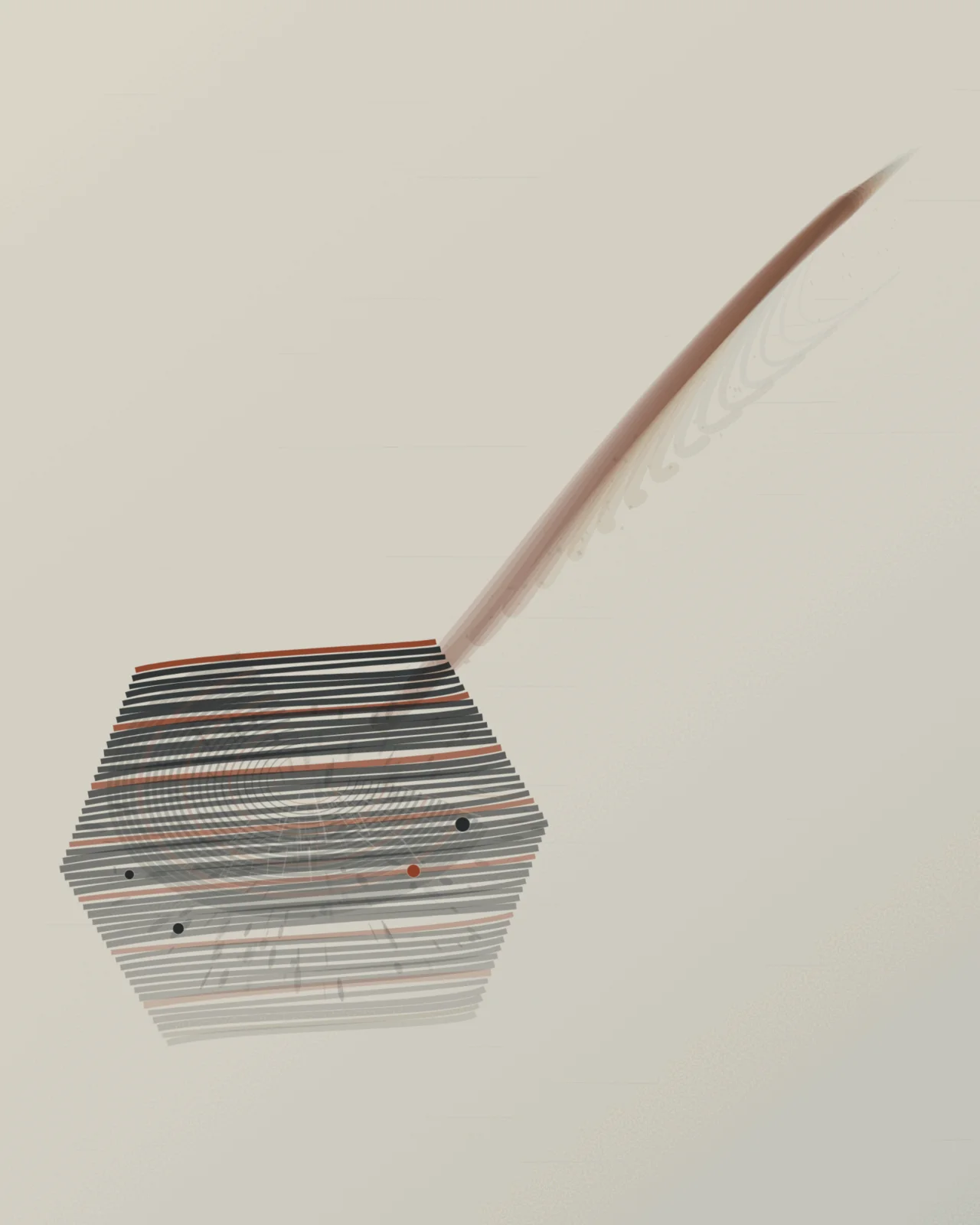 Machine Wake, Bearing Absent interprets wake through abraded industrial bearing bed as an independently authored causal raster.