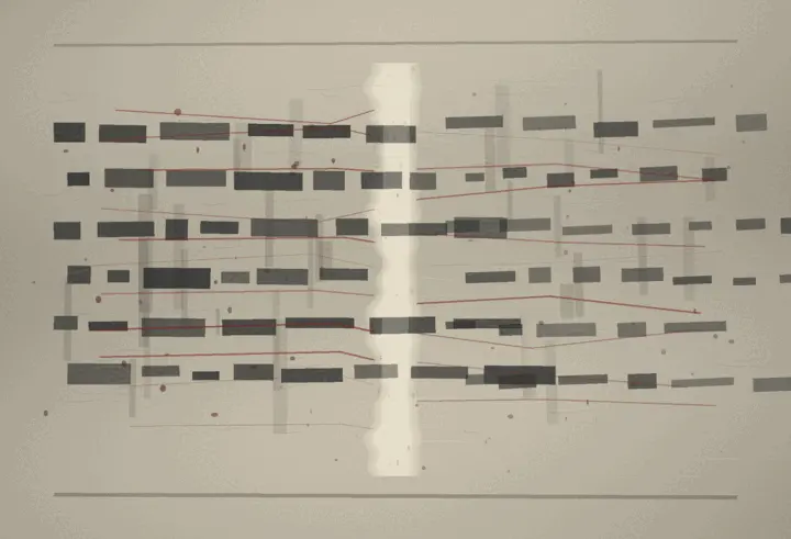 Grammar Around a Missing Verb: cumulative painting state 4 of 4; Grammar Around a Missing Verb interprets wake through grammatical pressure field as an independently authored causal raster.