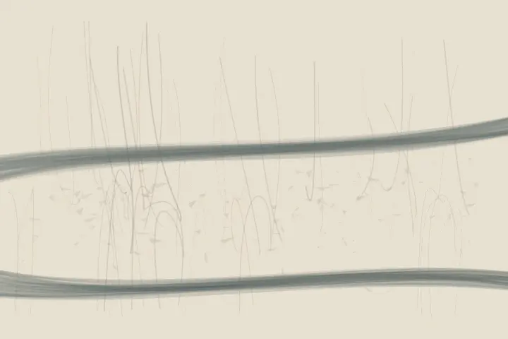 The River Retains Its Argument: cumulative painting state 2 of 4; The River Retains Its Argument interprets wake through contested river flow as an independently authored causal raster.