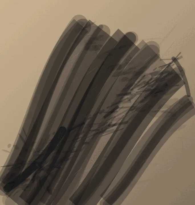 Seven Absences in Night Matter: cumulative painting state 3 of 4; Seven Absences in Night Matter interprets wake through negative celestial burial as an independently authored causal raster.