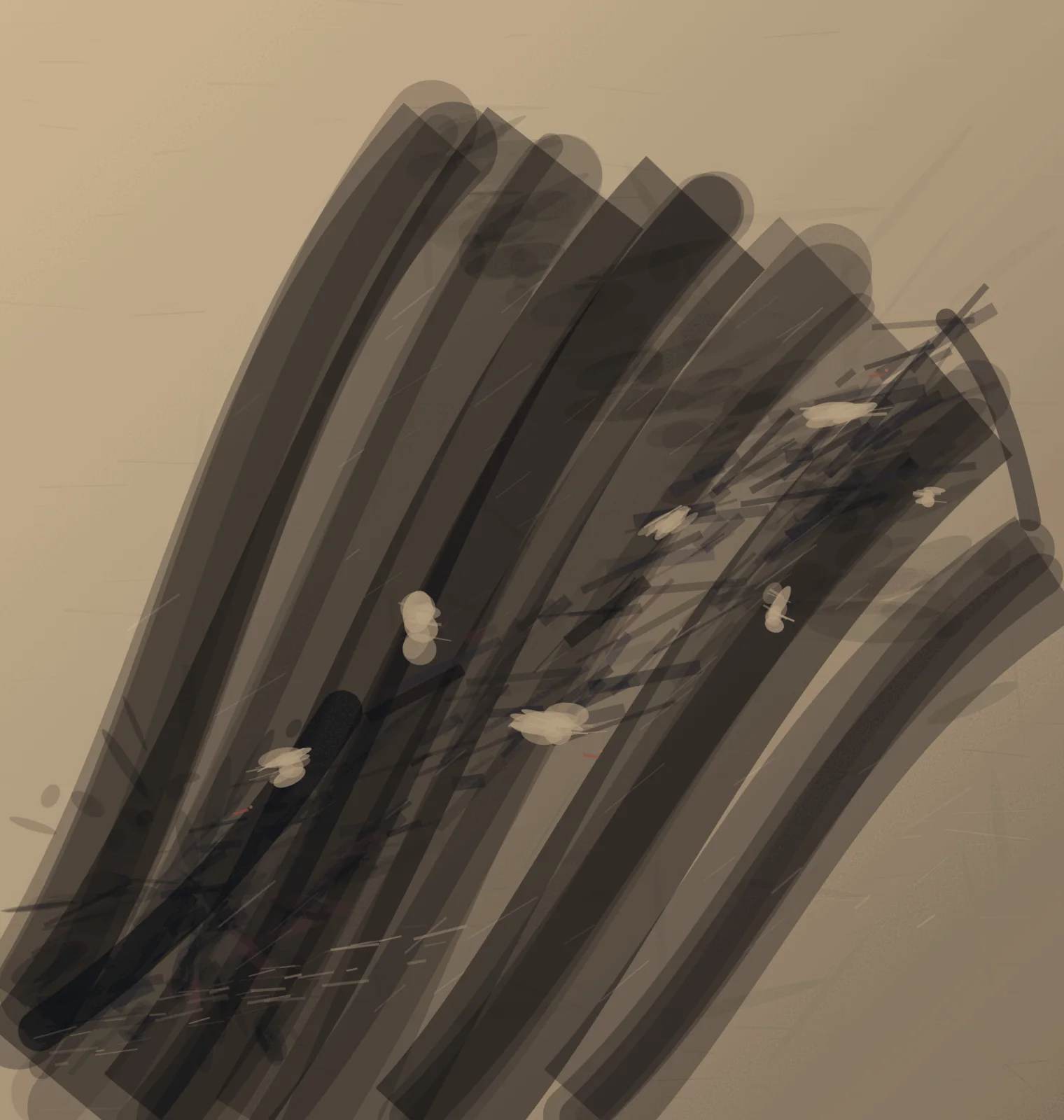 Seven Absences in Night Matter interprets wake through negative celestial burial as an independently authored causal raster.