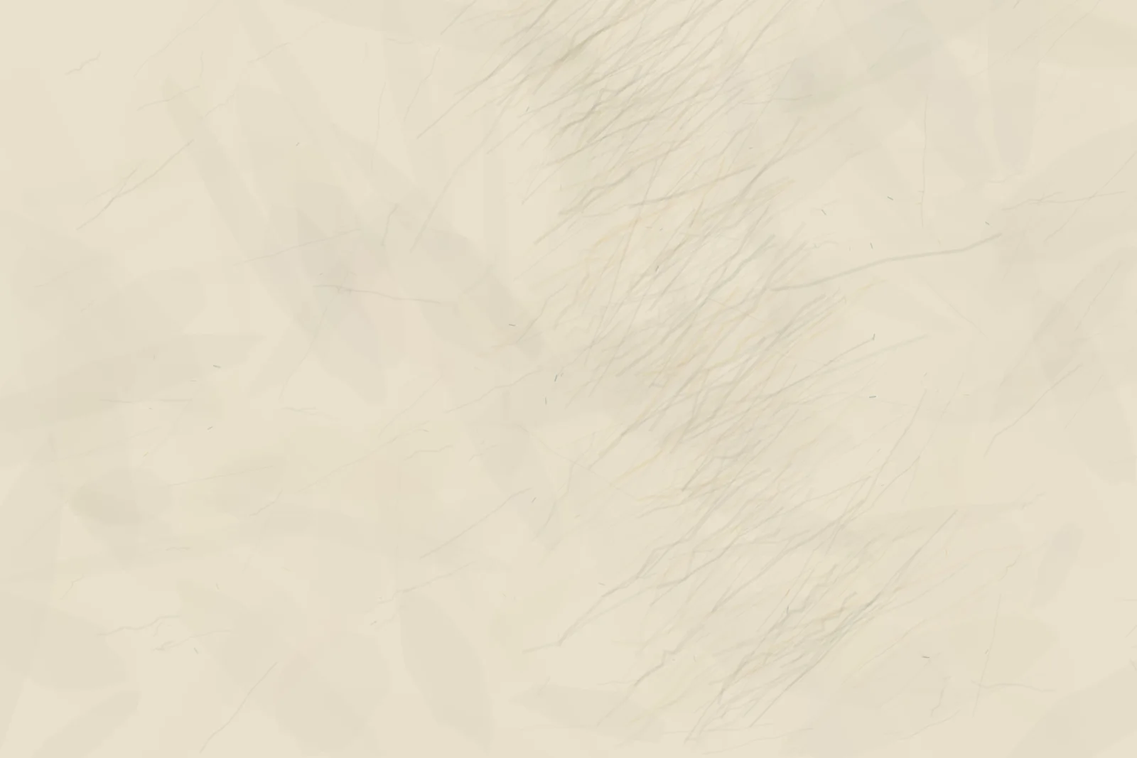 A pale diagonal pressure remains where light crossed prepared paper, carried by hairline abrasion and sparse blue-gold grain.