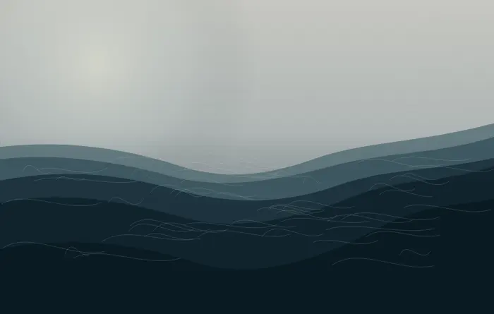 Voice Silt at the Closing Bend: cumulative painting state 2 of 4; Voice Silt at the Closing Bend makes the prompt “The river closes behind a voice.” visible through a distinct causal wake, retained material consequence, and asymmetric field hierarchy.