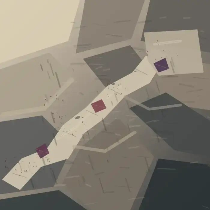 The Procession’s Dust Ledger: cumulative painting state 4 of 4; The Procession’s Dust Ledger makes the prompt “The city after a procession.” visible through a distinct causal wake, retained material consequence, and asymmetric field hierarchy.
