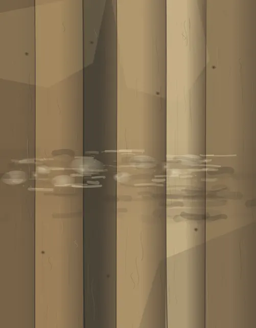 Floorboards Keep the Last Note makes the prompt “A hymn surviving in the floorboards.” visible through a distinct causal wake, retained material consequence, and asymmetric field hierarchy.