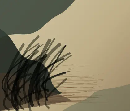 The Forest’s Unoccupied Center: cumulative painting state 2 of 4; The Forest’s Unoccupied Center makes the prompt “The forest grows around an absence.” visible through a distinct causal wake, retained material consequence, and asymmetric field hierarchy.