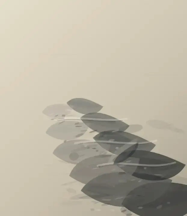 The Wind’s Sorting Table: cumulative painting state 3 of 4; The Wind’s Sorting Table makes the prompt “Ash arranges itself after wind.” visible through a distinct causal wake, retained material consequence, and asymmetric field hierarchy.